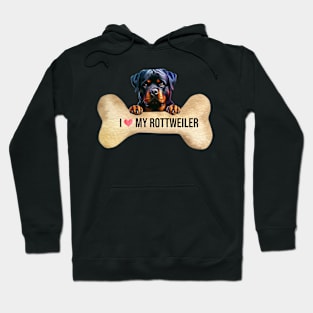 I Love My Rottweiler Hoodie